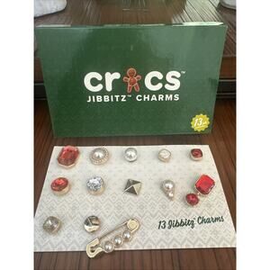 NEW Crocs Jibbitz Elevated Holiday 13 Pack Boxed Charms Set Advent Calendar Gems